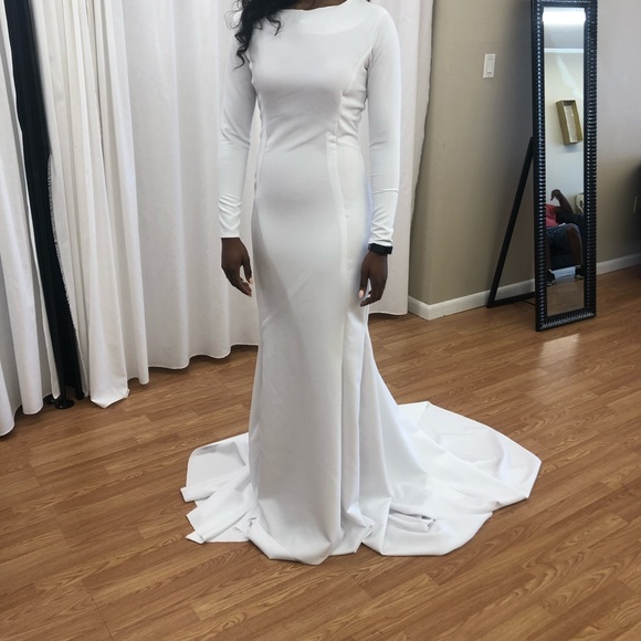 Formal White Dress - Picture 1 of 2